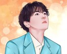 透明感のある韓国風リアルタッチ似顔絵描きます SNS映えする✨大人おしゃれな人物イラスト制作します イメージ6