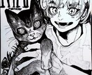 キャラデザ、似顔絵、一枚絵、描きます ＊モノクロイラスト（一色のみ色追加可能）＊ イメージ2