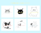 おしゃれな線画で一色イラスト描きます 似顔絵やペットや動物・生き物のイラストをアイコン、名刺に！ イメージ7