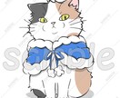 商用利用OK！猫の手書きイラスト販売しています SNS、パンフレットやチラシ、POP、名刺、印刷の素材に★B イメージ6