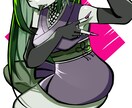 かっこいい筆タッチの等身絵を描きます 自作の筆ペンで和風な等身絵を描きます！！！ イメージ1