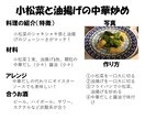 ご要望に合わせたおつまみ３品のレシピを提案します 手持ちの調理器具や重視するポイントを聴取しておつまみを提案 イメージ1