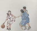 写真から制作、ミニバスの思い出を色鉛筆で描きます あの日のプレーを1枚の手描きイラストに！ イメージ10