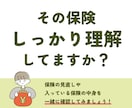 保険を一緒に見直しします 加入中の保険を理解し、必要な保険と保障を分かるように解説 イメージ1