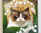 ペット 犬 猫 似顔絵をキャンバス油彩で描きます ペットを大きなキャンバスに油絵の具で描きます！ イメージ2