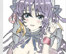 アイコンイラスの女の子色塗ります アイコンやSNSのイラストなど色塗りします イメージ4