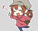 少女漫画風のキャラクターアイコンを作成します デフォルメされた少女漫画風のアイコンを作成 イメージ1
