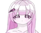 SNSアイコンなどに使えるかわいい女の子を描きます パステルカラーで甘い雰囲気の女の子♡ イメージ2