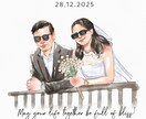 即納品！写真をもとにデジタル水彩似顔絵を描きます 【シンプルプラン】素敵な写真をより鮮やかに仕上げます✨ イメージ1
