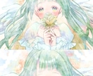 癒されるデジタル水彩画作成いたします 癒されるふんわりした可愛いの女の子描きます☆商用利用込み イメージ2