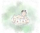 シンプル。ふわっとした優しい似顔絵イラスト描きます 商用利用可。挿絵やアイコンに使えるシンプルなイラスト作ります イメージ2