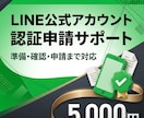 LINE公式アカウント認証申請をサポートします 認証申請に必要な準備から送信まで対応 イメージ1