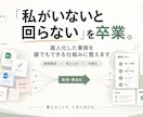属人化した業務を誰でもできる形に整えます 「私がいないと回らない」を「任せられる」に変えます イメージ1