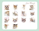 写真を使ったLINE絵文字【40個】で作ります 大切なペットのお写真を可愛くアレンジして絵文字にします！ イメージ5