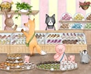 商用利用可かわいい絵本風動物のイラスト描きます 様々な媒体でかわいいイラストを提供します イメージ4