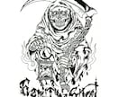 手描きでTシャツなどのアパレルのデザインを描きます プロの画家が手描きでTシャツなどのデザインを描きます。 イメージ4