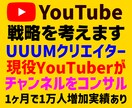 YouTubeチャンネルを伸ばすコンサルをします 「再生回数が伸びない」という悩みを全て解決します！ イメージ1