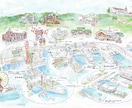 用途に合わせて美しい風景、背景、パース画を描きます アナログ、デジタル対応。背景、俯瞰図、マップイラストなど。 イメージ2