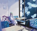 思い出の写真にイラストを溶け込ませます 写真の色調に合わせ人物やペットのイラストを イメージ5