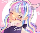 華やかで目を引くアイコン作成します 女の子から男の子まで！丁寧に作成します！ イメージ3