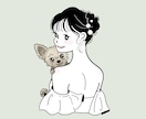 商用可｜大人可愛い後ろ姿のアイコン描きます 髪型・服装カスタマイズOK！ペットやお花と一緒に自分らしさを イメージ1