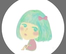 似顔絵風可愛いアイコン描きます キラキラ”おめめ”でハートをキャッチ イメージ2