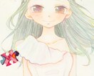 女の子キャラのイラストを色紙に描きます 手描きになるので世界で一枚だけです イメージ2