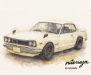 愛車や建物など水彩調イラスト短納期で作成します 2点目~1,500円！複数がお得。どんな乗り物でも作成可能！ イメージ5