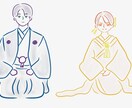 レトロっぽいおしゃれ線画イラストを制作ます 今っぽい少し雰囲気のあるイラスト提供できます！ イメージ3