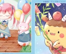 きゅんとするほんわかどうぶつイラストをお描きします やさしい絵本風のイラストお描きします！グッズや記念日に◎ イメージ6