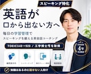 英語が口から出ない方のスピーキングを鍛えます 毎日の学習管理と個別課題で、話せる英語へ イメージ1