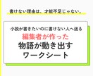 編集者が本気で制作★執筆ワークシートを送ります 小説の書き方がわからない人必見！物語が作れるようになるシート イメージ1