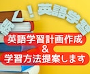 英語学習計画を作成し、具体的な学習方法を提案します 一人では学習が続かない方、学習方法がわからない方におすすめ！ イメージ1