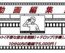 動画編集、カット（削除）＋字幕入れをします リーズナブルな価格で幅広い分野に対応いたします！ イメージ1