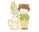 ふんわりとやわらかいイラストを描きます 自然に囲まれた動物やペットのイラストを描きます。人物もOK イメージ3