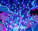 歌ってみたのイラストお描きいたします youtubeやヘッダー壁紙にインパクトあるビジュアルを！ イメージ3