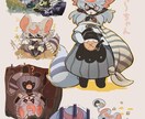 商用可能/企業でも使えるポップなイラスト描きます 動物や人外キャラクター、軽いゴア表現なども対応 イメージ6