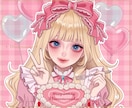 商用可❣️ポップでかわいい女の子のイラスト描きます 配信背景／アイコン／ヘッダー／一枚絵／グッズ／プレゼントにも イメージ2