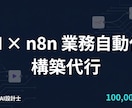 AIエージェント×n8nで業務を自動化します 「AIが考えて、n8nが動く」設計から構築まで一括対応 イメージ1