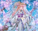物語や世界観のある、一枚絵お描きします 和風で儚いイラストが得意です。商用利用ok イメージ2