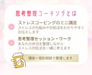 頭のモヤモヤを整理する思考整理コーチングをします ストレスの仕組みを理解しながら 自分に合う対処法を整理します イメージ5