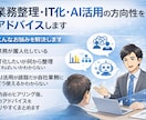 業務整理・IT化・AI活用の方向性を整理します 業務の整理やIT化の方向性を文章で整理します イメージ1