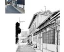 漫画背景のトレス・描き起こしをします 写真トレスから3D構成まで！面倒な背景作画を代行します イメージ7
