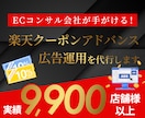 限定価格★楽天CA広告を運用し売上を伸ばします 集客・売上アップのための、効果的なCA広告運用を代行します イメージ1