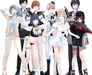 立ち絵制作/デザインからパーツ分け等対応いたします 個人観賞用、TRPG用、VTuber、三面図など イメージ4