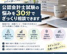 公認会計士試験のご相談乗ります 【30分利用】試しに利用してみたい場合などにご利用ください。 イメージ1