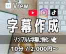 動画の【字幕 / テロップ】作成いたします 面倒で時間のかかる字幕作成、お任せください！ イメージ1