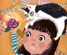 額に入れられるような可愛いイラスト描きます 子供や動物などをファンシーでカラフルに！ イメージ1