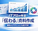 伝わる資料作成！現役IT社員が代行します 構成からデザインまで丸投げOK！ITのプロが「伝わる」を形に イメージ1