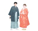 結婚式・前撮りのお写真をおしゃれなイラストにします 素敵な思い出をイラストにして残しませんか? イメージ2